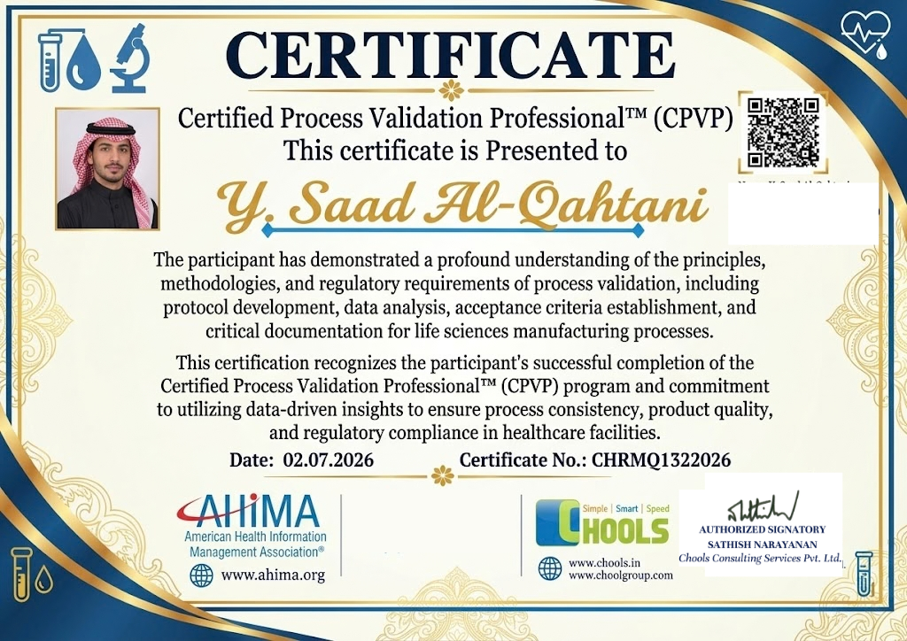 Healthcare and Pharma Program Certificate
